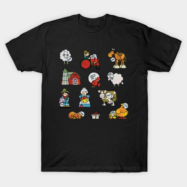 Down on the Farm sticker pack T-Shirt by dottielamb